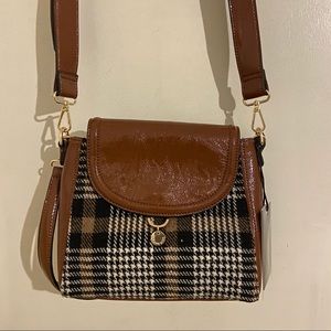 Plaid pattern Celine Dion handbag